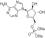 CAS # 71002-10-3, Vidarabine sodium phosphate, CI 808 sodium, NSC 259272, 9-(5-O-Phosphono-beta-D-arabinofuranosyl)-9H-purin-6-amine sodium salt
