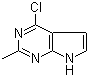 structure of CAS# 71149-52-5, 4-氯-2-甲基-1H-吡咯并[2,3-d]嘧啶