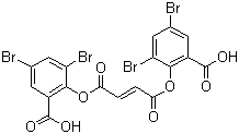 structure of CAS# 71337-53-6, 双(3,5-二溴水杨酸)富马酸酯