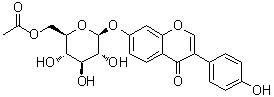 CAS 登录号：71385-83-6, 6''-O-乙酰基黄豆苷