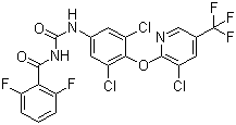 CAS 登录号：71422-67-8, 氟啶脲, 1-[3,5-二氯-4-(3-氯-5-三氟甲基-2-吡啶氧基)苯基]-3-(2,6-二氟苯甲酰基)脲