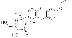 structure of CAS# 714269-57-5, 甲基 1-C-[4-氯-3-[(4-乙氧基苯基)甲基]苯基]-alpha-D-吡喃葡萄糖苷