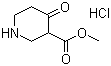 structure of CAS# 71486-53-8, Methyl 4-oxo-3-piperidinecarboxylate hydrochloride
