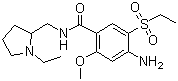 CAS 登录号：71675-85-9, 阿米舒必利, 4-氨基-N-[(1-乙基-2-吡咯烷基)甲基]-5-(乙基磺酰基)-2-甲氧基苯甲酰胺