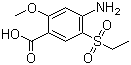 CAS 登录号：71675-87-1, 4-氨基-5-(乙基磺酰基)-2-甲氧基苯甲酸, 2-甲氧基-4-氨基-5-乙砜基苯甲酸