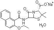 structure of CAS# 7177-50-6, 萘夫西林钠