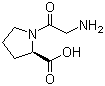 structure of CAS# 71884-56-5, (R)-1-(2-氨基乙酰基)吡咯烷-2-羧酸