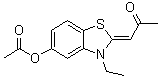 CAS 登录号：719277-30-2, (1Z)-1-[5-(乙酰氧基)-3-乙基-2(3H)-苯并噻唑亚基]-2-丙酮