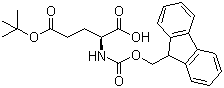 structure of CAS# 71989-18-9, Fmoc-O-叔丁基-L-谷氨酸