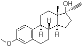 CAS # 72-33-3, Mestranol, Ethynylestradiol 3-methyl ether, 17a-Ethynyl-1,3,5(10)-estratriene-3,17b-diol 3-methyl ether