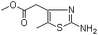 structure of CAS# 72054-60-5, Methyl (2-amino-5-methyl-1,3-thiazol-4-yl)acetate