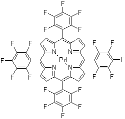 structure of CAS# 72076-09-6, 5,10,15,20-四(五氟苯基)-21H,23H-卟啉钯(II)