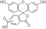 5(6)-羧基荧光素分子结构 (CAS 72088-94-9)