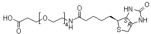 structure of CAS# 721431-18-1, 21-[(3aS,4S,6aR)-六氢-2-氧代-1H-噻吩并[3,4-d]咪唑-4-基]-17-氧代-4,7,10,13-四氧杂-16-氮杂二十一烷酸