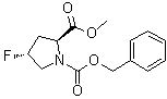 structure of CAS# 72180-24-6, (R)-1-苄氧羰基-4-氟吡咯烷-2-羧酸甲酯