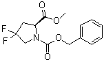 structure of CAS# 72180-26-8, (S)-1-苄氧羰基-4,4-二氟吡咯烷-2-羧酸甲酯