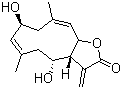 CAS # 72229-33-5, 2alpha-Hydroxyeupatolide, 3aR,4R,6E,8S,10E,11aR)-3a,4,5,8,9,11a-Hexahydro-4,8-dihydroxy-6,10-dimethyl-3-methylenecyclodeca[b]furan-2(3H)-one
