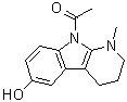 9-乙酰基-2,3,4,9-四氢-1-甲基-1H-吡啶并[2,3-b]吲哚-6-醇分子结构 (CAS 7231-47-2)