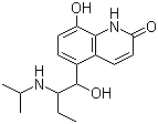 CAS 登录号：72332-33-3, 丙卡特罗, 5-(1-羟基-2-异丙胺基丁基)-8-羧基喹诺酮