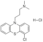 CAS # 72372-62-4, Chlorpromazine EP Impurity F, 3-(4-Chloro-10H-phenothiazin-10-yl)-N,N-dimethyl-1-propanamine hydrochloride (1:1),4-Chloro-10-[(dimethylamino)propyl]phenothiazine Hydrochloride