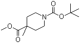 structure of CAS# 724790-59-4, 1-叔丁氧羰基-4-甲基哌啶-4-甲酸甲酯