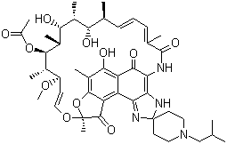 structure of CAS# 72559-06-9, 利福布汀