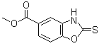 structure of CAS# 72730-39-3, 2-硫代-2,3-二氢苯并[d]恶唑-5-羧酸甲酯