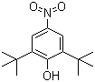 CAS # 728-40-5, 2,6-Di-tert-butyl-4-nitrophenol, 2,6-Bis(1,1-dimethylethyl)-4-nitrophenol, 4-Nitro-2,6-bis-(1,1-dimethylethyl)phenol, 4-Nitro-2,6-di-tert-butylphenol, BAY 28589, Bayer 28589, NSC 81682