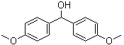 CAS # 728-87-0, 4,4'-Dimethoxybenzhydrol, Bis(p-methoxyphenyl)carbinol, Bis(p-methoxyphenyl)methanol, NSC 5256, p,p'-Dimethoxybenzhydrol