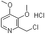 structure of CAS# 72830-09-2, 2-氯甲基-3,4-二甲氧基吡啶盐酸盐
