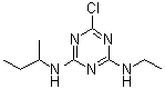 CAS # 7286-69-3, Sebuthylazine, 6-(sec-Butylamino)-2-chloro-4-(ethylamino)-s-triazine, 6-Chloro-N2-ethyl-N4-(1-methylpropyl)-1,3,5-triazine-2,4-diamine, Ethylamino-sec-butylaminochloro-s-triazine, GS 13528