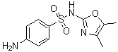 CAS # 729-99-7, Sulfadimethyloxazole, 2-(p-Aminobenzolsulfonamido)-4,5-dimethyloxazole, 2-Sulfanilamido-4,5-dimethyloxazole, Justamil