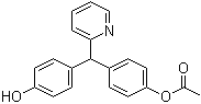 structure of CAS# 72901-16-7, 4-[[4-(乙酰氧基)苯基]-2-吡啶基甲基]苯酚