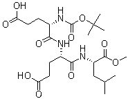 structure of CAS# 72903-33-4, N-[叔丁氧羰基]-L-alpha-谷氨酰-L-alpha-谷氨酰-L-亮氨酸 3-甲酯