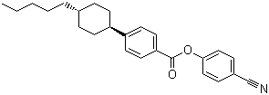 structure of CAS# 72928-55-3, 反式-4-(4-戊基环己基)苯甲酸对氰基苯酚酯