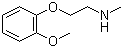 structure of CAS# 72955-82-9, 2-(2-Methoxyphenoxy)-N-methylethylamine