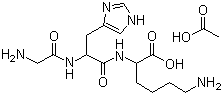 structure of CAS# 72957-37-0, N2-(N-Glycyl-L-histidyl)-L-lysine monoacetate