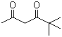 CAS # 7307-04-2, 2,2-Dimethyl-3,5-hexanedione, 5,5-Dimethylhexane-2,4-dione