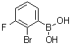 CAS 登录号：731817-89-3, 2-溴-3-氟苯硼酸