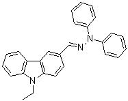 CAS # 73276-70-7, 9-Ethyl-3-carbazolecarboxaldehyde diphenylhydrazone, 9-Ethylcarbazole-3-aldehyde N,N-diphenylhydrazone, 9-Ethylcarbazole-3-carbaldehyde diphenylhydrazone, ELA 3011