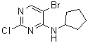 structure of CAS# 733039-20-8, 5-溴-2-氯-4-(环戊基氨基)嘧啶