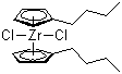 structure of CAS# 73364-10-0, Bis(n-butylcyclopentadienyl)zirconium dichloride