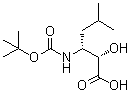 structure of CAS# 73397-25-8, (2S,3R)-3-[叔丁氧羰基氨基]-2-羟基-5-甲基己酸