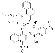 CAS # 73507-16-1, Sodium hydrogen [1-[(5-chloro-2-hydroxyphenyl)azo]-2-naphthalenolato][4-hydroxy-3-[(2-hydroxy-4-nitrophenyl)azo]-1-naphthalenesulfonato]chromate