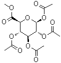 structure of CAS# 7355-18-2, beta-D-Glucopyranuronic acid methyl ester 1,2,3,4-tetraacetate