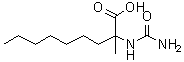 CAS 登录号：7357-74-6, 2-[(氨基羰基)氨基]-2-甲基壬酸