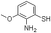 CAS # 73931-64-3, 2-Amino-3-methoxythiophenol, 2-Amino-3-methoxybenzenethiol, 2-Mercapto-6-methoxyaniline