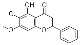 structure of CAS# 740-33-0, 5-羟基-6,7-二甲氧基-2-苯基-4H-1-苯并吡喃-4-酮