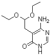 structure of CAS# 7400-06-8, 6-氨基-5-(2,2-二乙氧基乙基)-4(3H)-嘧啶酮