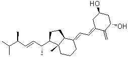 structure of CAS# 74007-20-8, (1alpha,3beta,5E,7E,22E)-9,10-Secoergosta-5,7,10(19),22-tetraene-1,3-diol